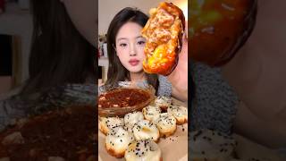 먹방 먹는 소리 Fresh meat panfried buns  hot and sour noodles Eating mukbang asmr eating 418 [upl. by Ainak]