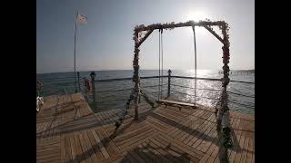 Palmeras Beach Hotel Alanya Turkey walking over the beach [upl. by Ailat344]