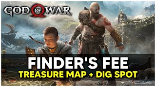 God Of War  Finders Fee Treasure Map  Dig Spot Location [upl. by Enaira733]