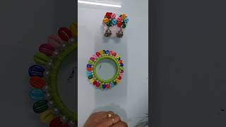 Making Navratri Colourful Kada from Old Bangles diyprojects [upl. by Duleba]