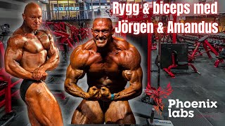 Hvordan trene RYGG amp Biceps med Jørgen og Amandus  Norsk Bodybuilding Phoenix labs  Hardcore 🔥 [upl. by Quick]