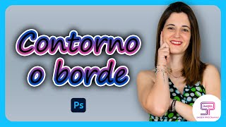 ✅ Cómo poner CONTORNO o BORDE al texto en Photoshop [upl. by Ellehcyt]