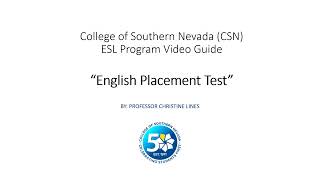 English Placement Test [upl. by Worthy]