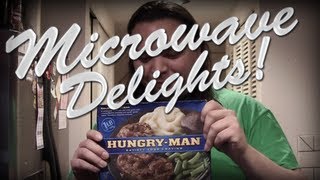 Hungry Man Salisbury Steak  Microwave Delights ep2 [upl. by Ylimme66]