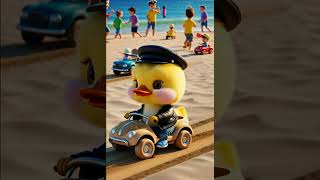 A Cute Duck Builds A Car Out Of Sand🐥😭shorts cuteduck [upl. by Notsuj904]