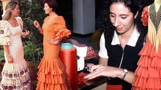 TRAJE DE FLAMENCA Confección tejidos y cortes del traje regional más famoso de España  Documental [upl. by Wauters]