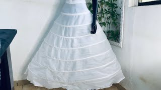 How to make a HOOP SKIRT for BALL GOWN  PETTICOAT for WEDDING GOWN  Beginner friendly tutorial [upl. by Oisacin299]