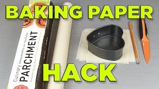 Heart Baking Pan EASY Baking Paper Tutorial [upl. by Straub587]