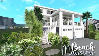 MEGA BEACH MANSION BLOXBURG SPEEDBUILD 3 STORIES [upl. by Kirkpatrick725]