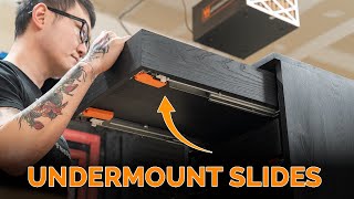 How to Install Blum Undermount SoftClose Drawer Slides  Woodworking [upl. by Tortosa75]