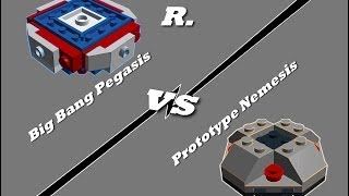 Lego Beyblade 4D Big Bang Pegasis vs Prototype NemesisRemake Battle [upl. by Osugi]