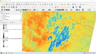 Estimation of Land Surface Temperature LST with Landsat using QGIS [upl. by Zacharie]