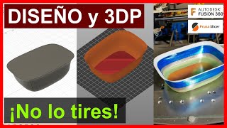 Pieza en modo vaso para APROVECHAR FILAMENTO  del diseño a la impresión 3D [upl. by Cthrine]