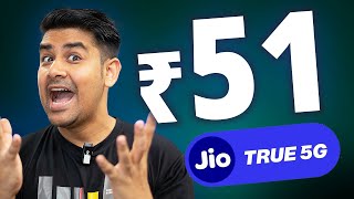 Unlimited Jio 5G  ₹51 New Plan Launched [upl. by Afihtan]