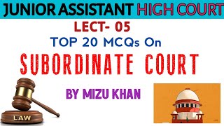 JampK HIGH COURT JUNIOR ASSISTANT INDIAN JUDICIARY  SUBORDINATE COURT MCQS  BY MIZU KHAN [upl. by Asert]