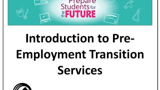 Introduction to Pre Employment Training Services [upl. by Vanhomrigh]