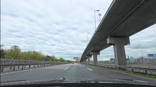 Driving in Germany 🇩🇪 from Wiesbaden to Eschborn on Autobahn via Airport Frankfurt vlog [upl. by Bo]