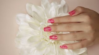 Quick And Easy Dotted Flower Nail Art For Beginners [upl. by Letsyrhc910]