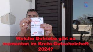 Welche Betriebe gibt es momentan im KretaGutscheinheft 2024 KretaCrete 2024 [upl. by Enoek]