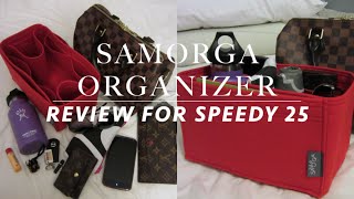 Samorga Organizer for Louis Vuitton Speedy 25 amp Petit Noe NM  FashionablyAmy [upl. by Adnertal]