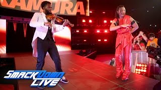 Twotime NXT Champion Shinsuke Nakamura debuts on SmackDown LIVE SmackDown LIVE April 4 2017 [upl. by Aday]