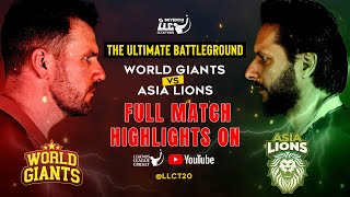 Finals  Asia lions vs World Giants Highlights  legend League cricket 2023  LLC [upl. by Gainer381]