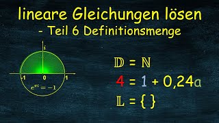 lineare Gleichungen lösen Teil 6  Definitionsmenge [upl. by Malkin]