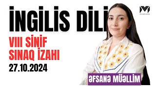 Sınaq izahı  İngilis dili  VIII sinif   Əfsanə Həsənova [upl. by Sanborne270]