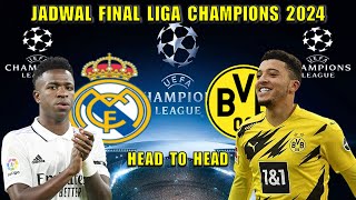 Jadwal Final Liga Champions 2024 Live SCTV  REAL MADRID vs DORTMUND  HEAD TO HEAD [upl. by Gader]