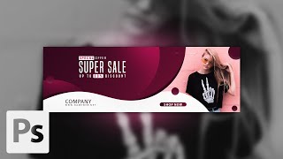 How to create a Banner Design 2  Adobe Photoshop Tutorials [upl. by Tnahsin212]