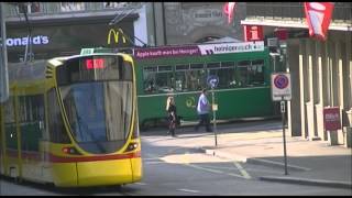 Tram Basel Teil 05 HD Bahnhof SBB  Steinenberg  Messeplatz [upl. by Nywled599]