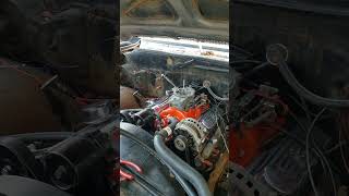 dusterdude225 c10 project runs c10 automobile firstcrank firstrun firstru 350 sbc [upl. by Chew]