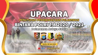 Upacara Penutupan Pendidikan dan Pelantikan Bintara POLRI TA 20202021  Detasemen Ardaya Satria [upl. by Atteuqram660]