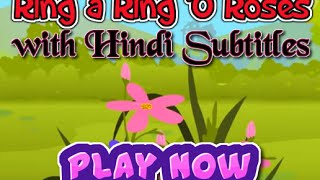 Ring a Ring O Roses with Hindi Subtitles  Nursery Rhymes [upl. by Averi809]