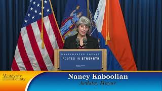 August 5 Ardsley Mayor Nancy Kaboolian joins County Executive Latimer Weekly Briefing [upl. by Murdock2]