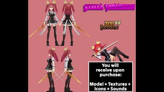 Stella Vermillion 300 Heroes  Model WarCraft 3  FBX [upl. by Aihsit]