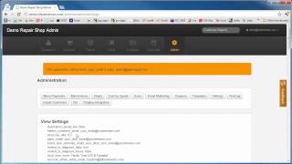 RepairShoprcom  Computer Repair CRM and Ticketing  Basic Settings Screens [upl. by Koslo]