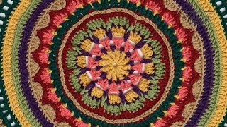 How to Crochet Easy Mandala Stitch Along Rnds 1  10 [upl. by Ayotahc]