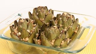 Stuffed Artichokes Recipe  Laura Vitale  Laura in the Kitchen Episode 897 [upl. by Tolmach535]