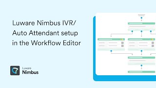 Luware Nimbus IVRAuto Attendant Setup in the Workflow Editor [upl. by Lyrret]