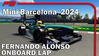 F1 2024 Formula Student Fernando Alonso Onboard lap  mini Barcelona  Assetto Corsa mods [upl. by Eikin687]