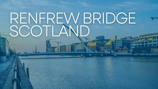 Renfrew Bridge North Leaf Installation Renfrewshire Scotland Video by Drone Scotland [upl. by Hafeenah]