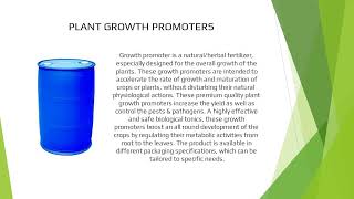 PLANT GROWTH PROMOTERS [upl. by Noella644]