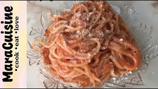 🍝 Am descoperit reteta idealaSPAGHETE CU SOS DE ROSIISPAGHETTI WITH TOMATO 113  MaraCuisine [upl. by Lokim120]