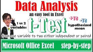 How to conduct tTest in Excel [upl. by Mailand116]