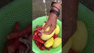 Traditional Aloo Gajar Recipe by Old Woman in Mud Home  Village Life Routine [upl. by Sanchez]