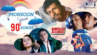 90s Monsoon Love Hits  Bollywood Monsoon Special Video Jukebox  Baarish 90s Songs  Barsaat Song [upl. by Grof379]