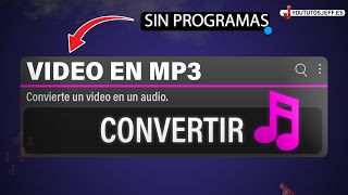 Como Convertir Video a MP3 SIN PROGRAMAS ✅ [upl. by Noivert912]