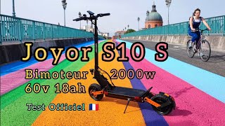 Joyor S10 S  Test Complet  Trottinette électrique 65kmh Dual Motor [upl. by Rehpotsihrc]