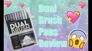 Tombow Grayscale Dual Brush Pen Review [upl. by Schulein952]